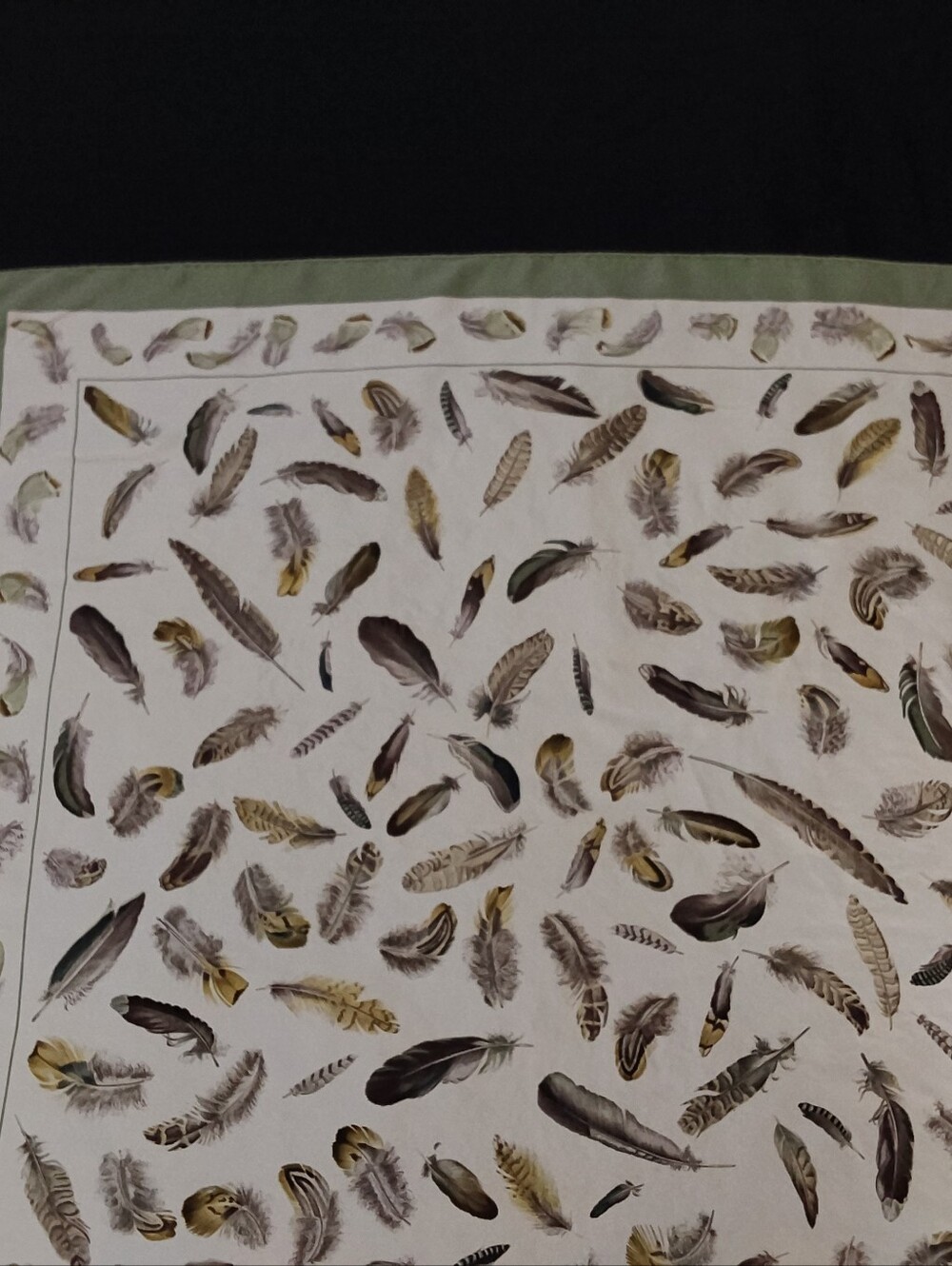 VINTAGE Hermes ‘Les Plumes’ Silk Carre 90 - Picture 8 of 10